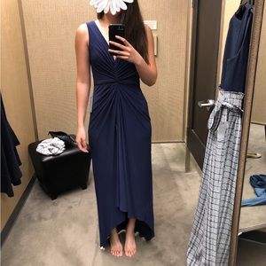 Adrianna Papell navy blue evening gown